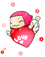 Gif animé coeur ange